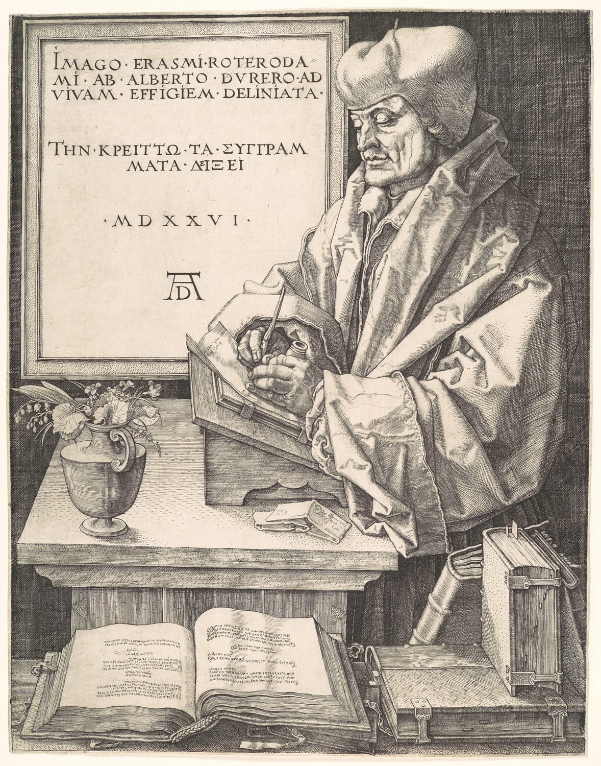 Durer 1526 Portrait d'Erasme