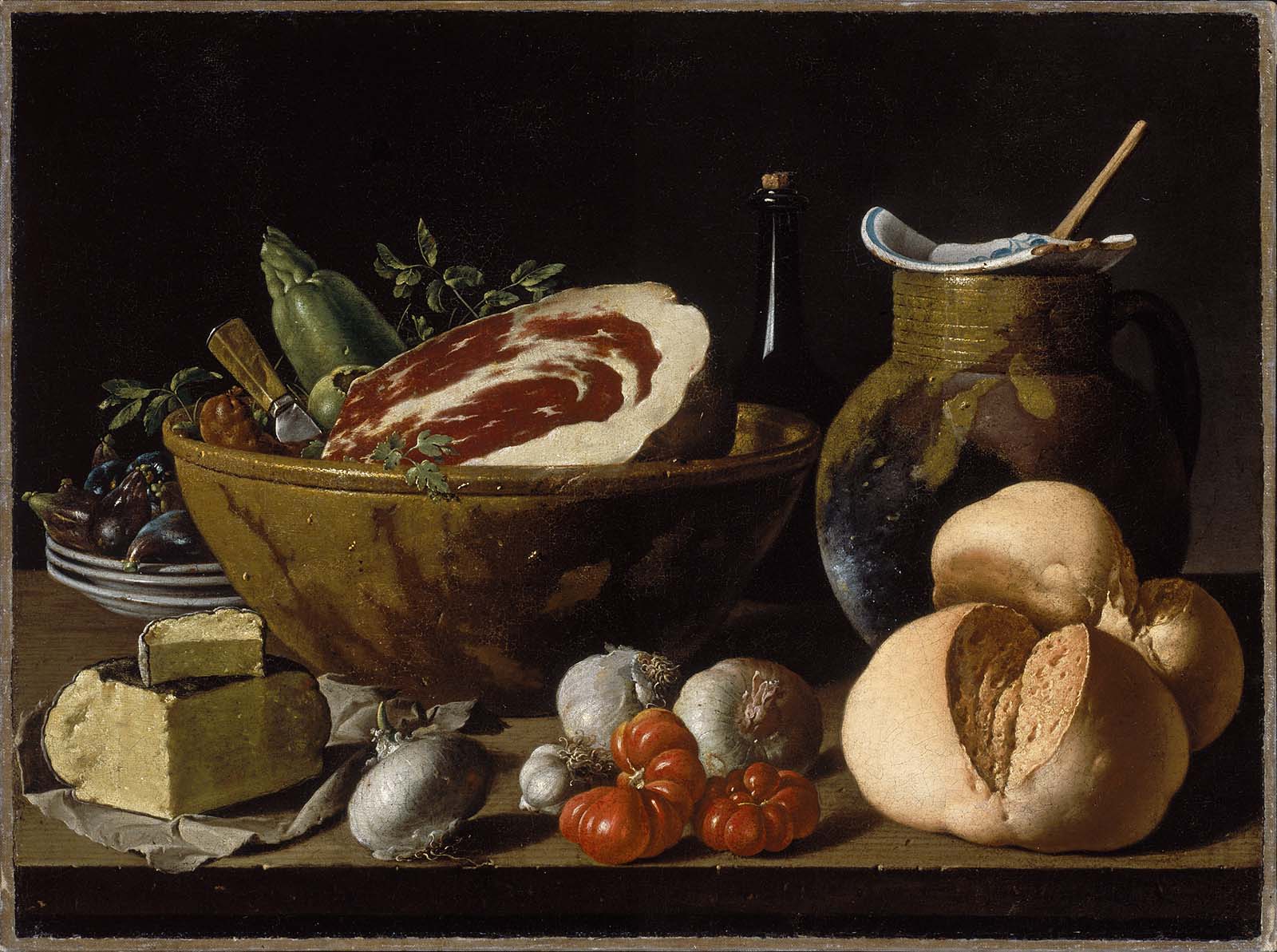 Melendez 1772 ca Still Life with Bread, Ham, Cheese, and Vegetables Musum of Fine Arts, Boston