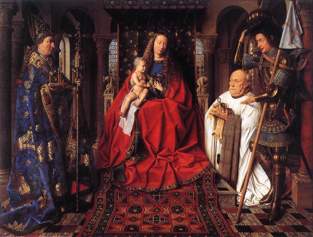 Van Eyck 1436 La Madonne au chanoine van der Paele Groeninge Museum Bruges
