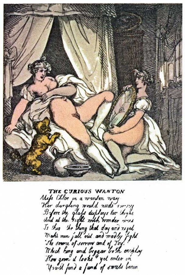 Rowlandson 1800 ca The curious wanton Pretty Little Games edition de 1845