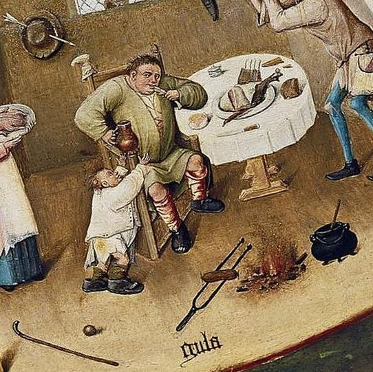 Bosch Gula Table des 7 peches capitaux vers 1500 Museo del Prado, Madrid