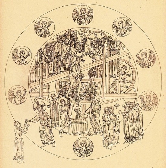 Hortus Deliciarum, Herrade de Landsberg, entre 1159 et 1175