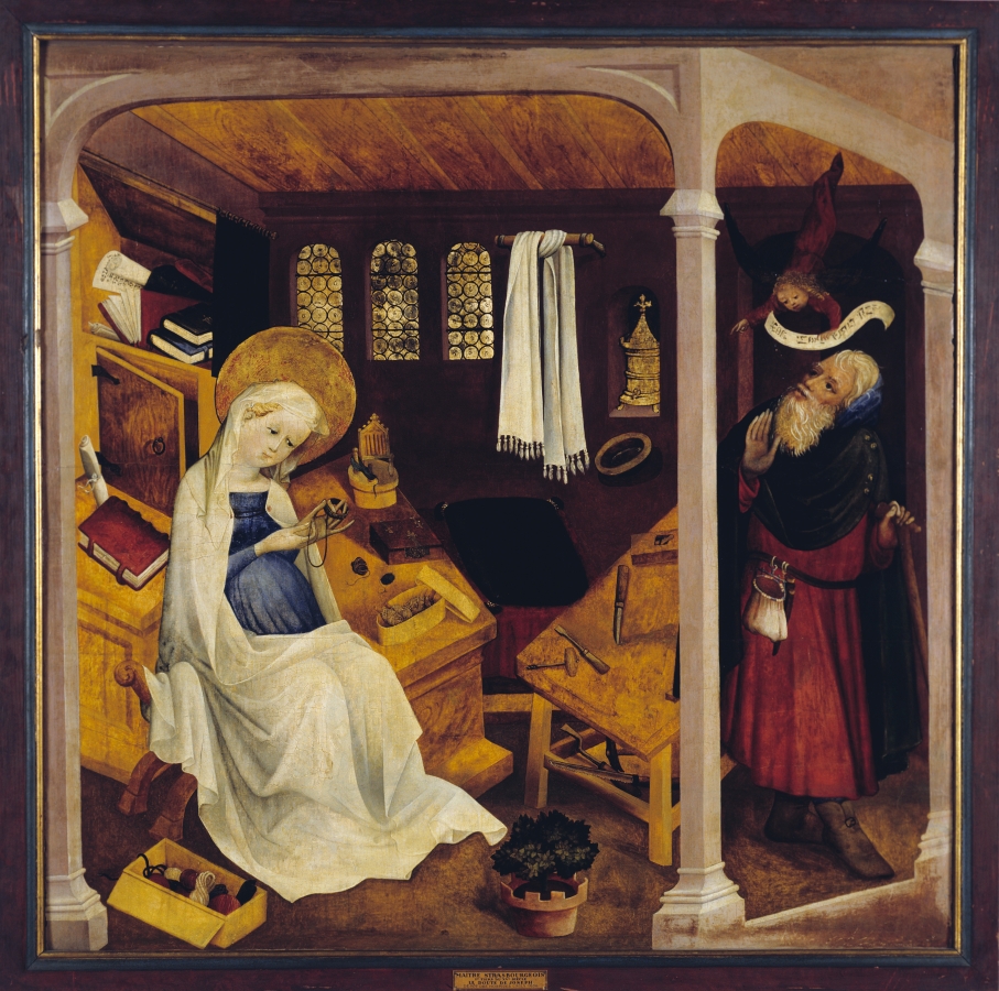 Le doute de Joseph Maitre du Jardin du Paradis c. 1430. Strasbourg, musée de l’Œuvre Notre-Dame