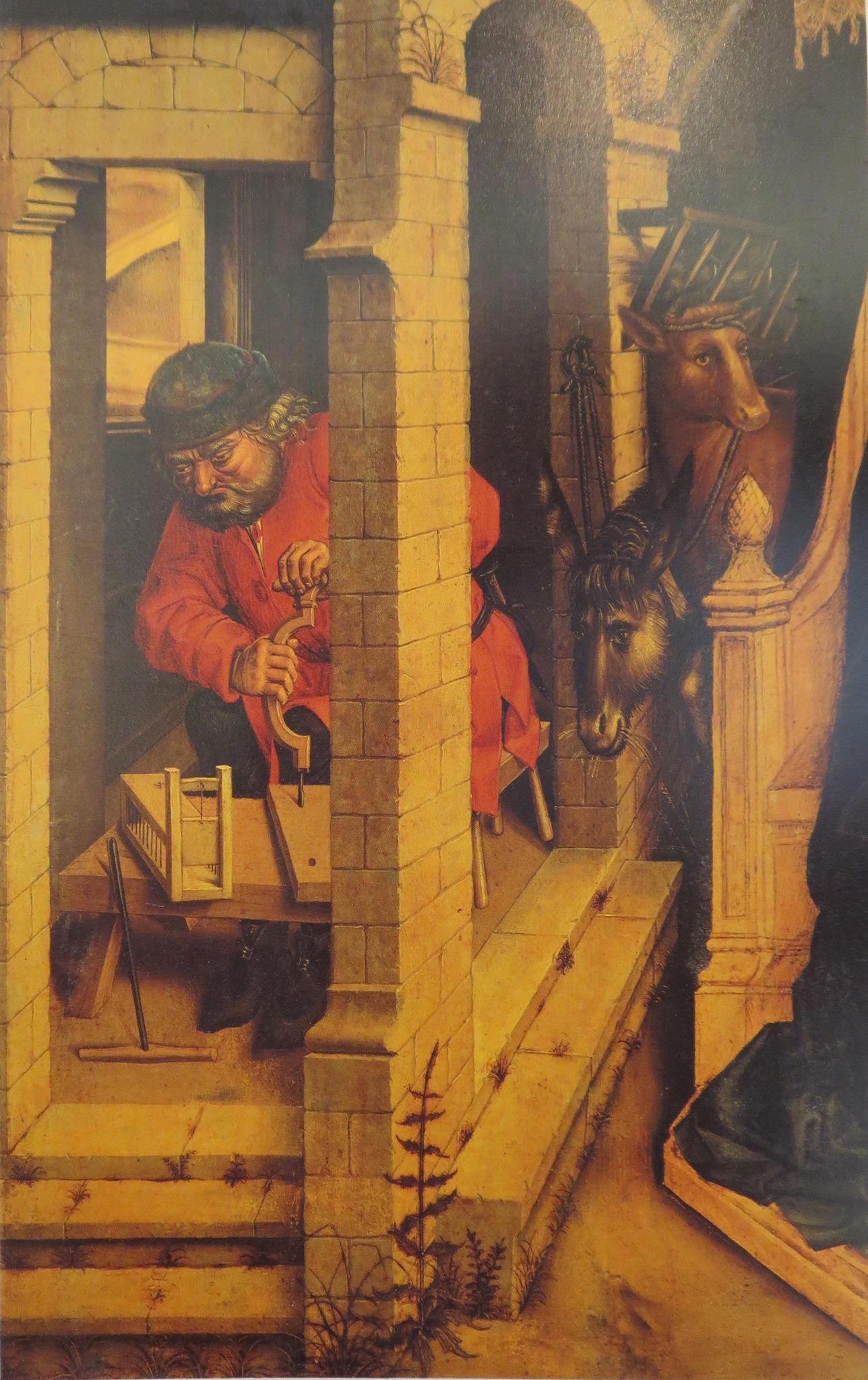 Adoration of the Magi:  detail of central panel of a triptych