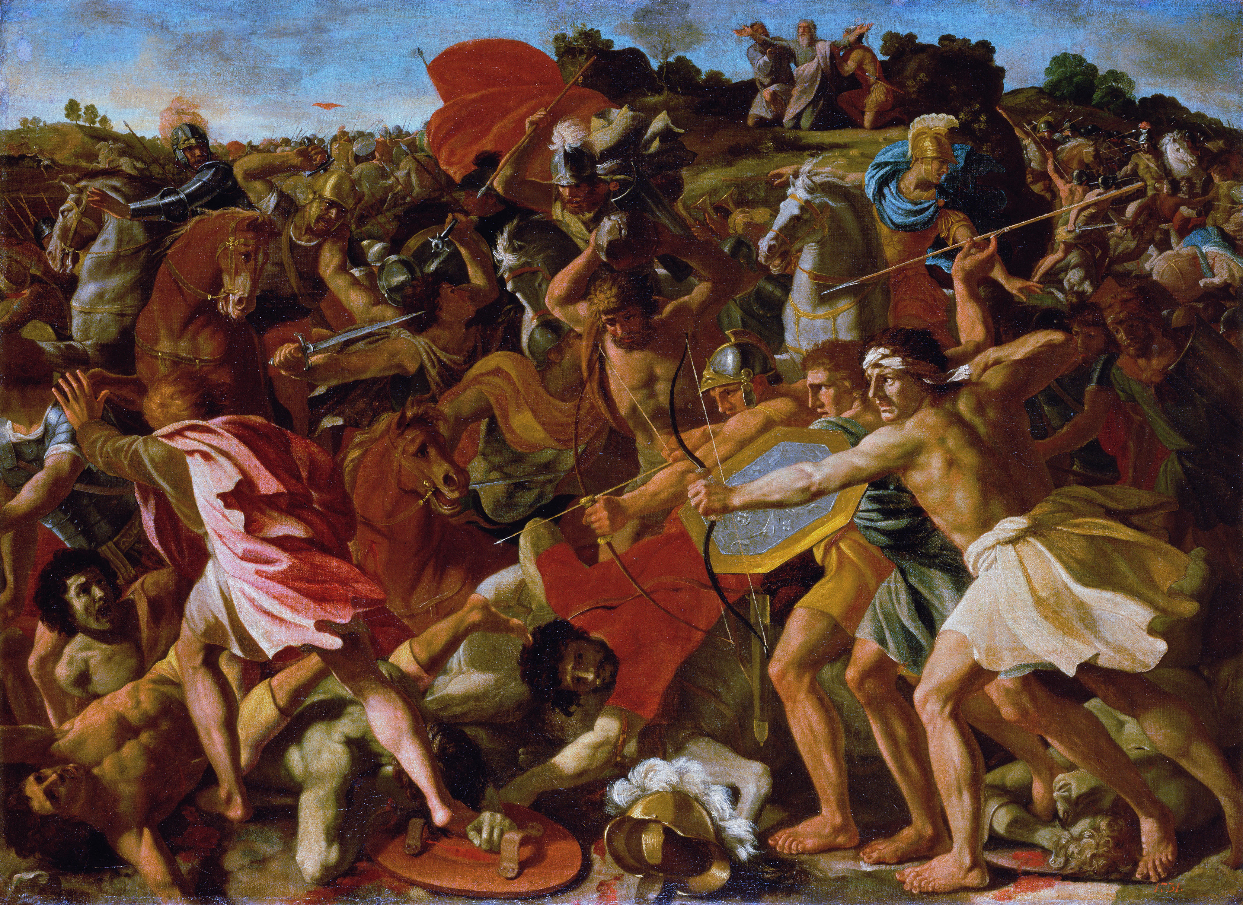 Poussin 1624-25 Victory of Joshua over the Amalekites Ermitage