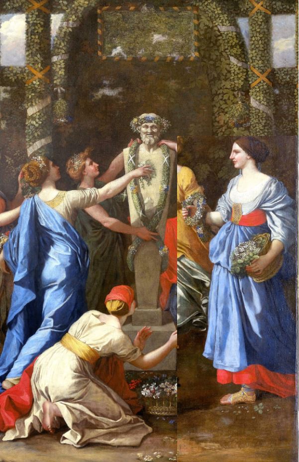 Poussin 1634-38 Hymenaeus Disguised as a Woman During an Offering to Priapus, Sao Paulo Museum of arts schema