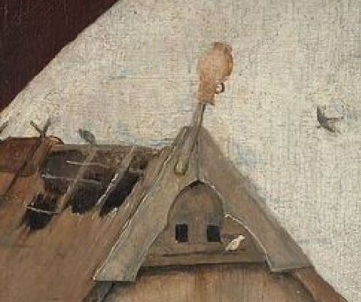 Bosch Le colporteur 1490-1510 Museum Boijmans Van Beuningen Rotterdam pot sur toit