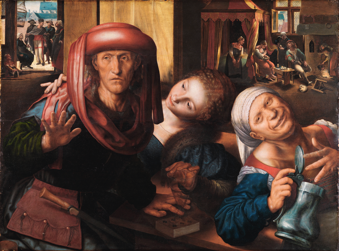 Jan_Sanders_van_Hemessen Joyeuse compagnie Staatliche Kunsthalle Karlsruhe 1545-1550
