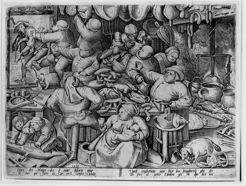 La Cuisine grasse,1563 Pieter Bruegel