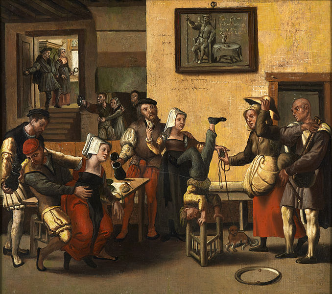 Monogrammiste de Brunswick_An_Inn_with_Acrobats_and_a_Bagpipe_Player National Gallery