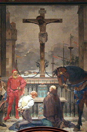 Christus aan het kruis van de Palingbrug door Pieter Van der Ouderaa, 1887, assisenzaal Gerechtgebouw (Britselei)