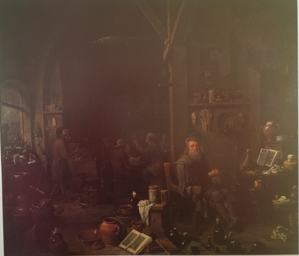David_Teniers_the_Younger_-_The_Alchemist_in_his_Laboratory Coll privee Duc Devonshire