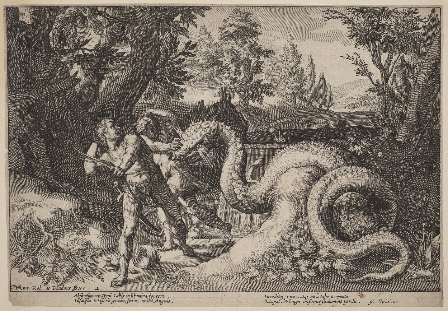 Hendrick-Goltzius 1590-1600 The-Dragon devouring the companions of Cadmus NGA
