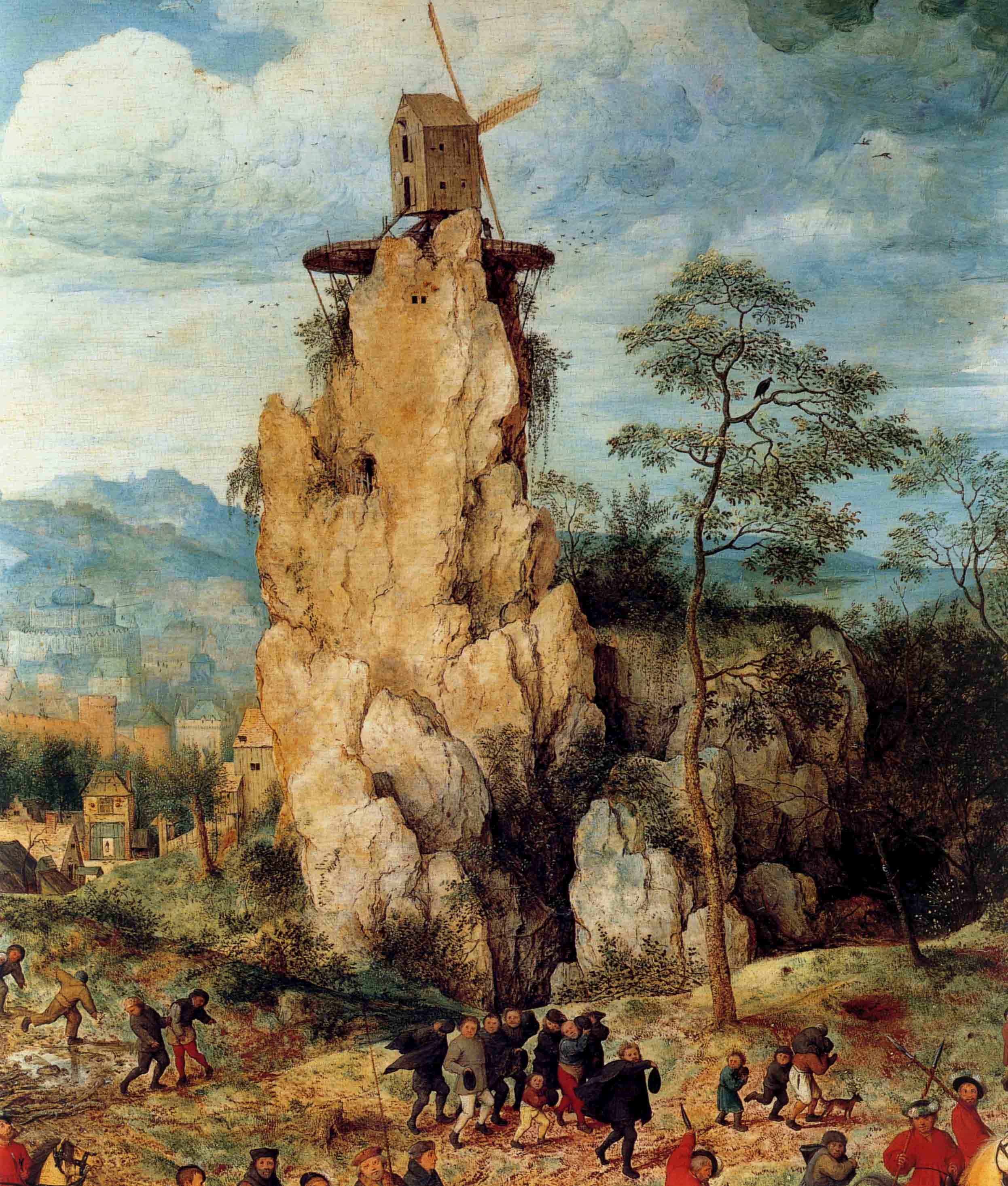 Pieter_Bruegel 1564 Portement de Croix moulin