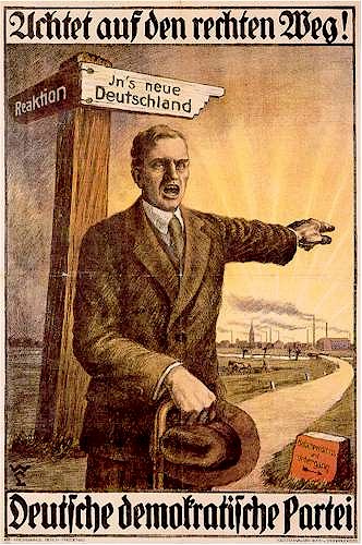 Allemagne DDP, Plakat zu den Reichstagswahlen im Juni 1920
