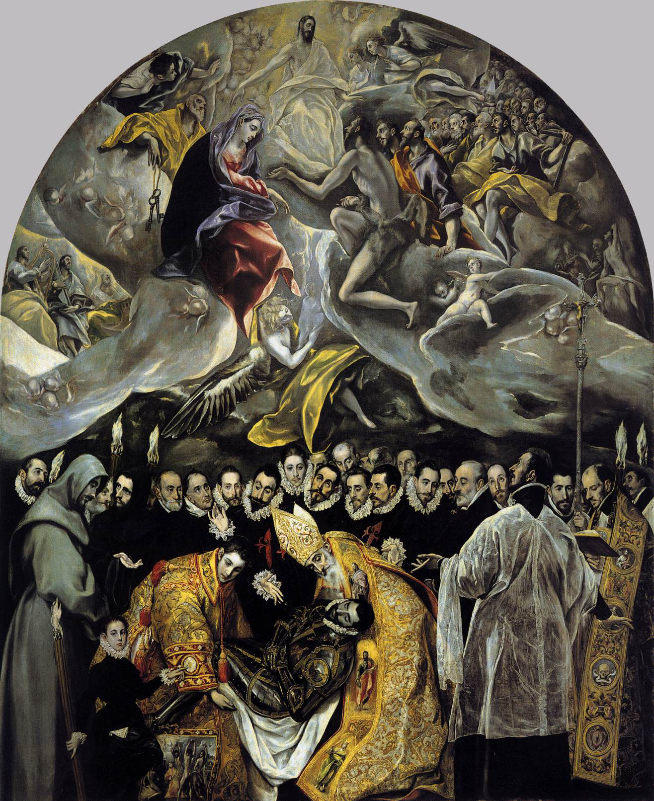 El_Greco_-_The_Burial_of_the_Count_of_Orgaz 1586-88 eglise de Santo Tome, Tolede