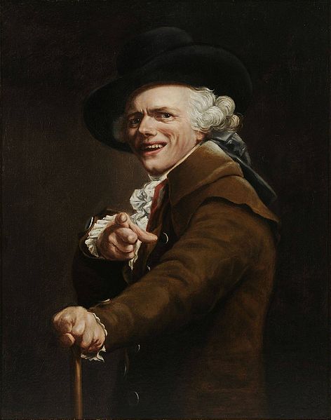 Joseph Ducreux 1793 Self-portrait of the artist in the guise of a mocker Musee de la Revolution francaise