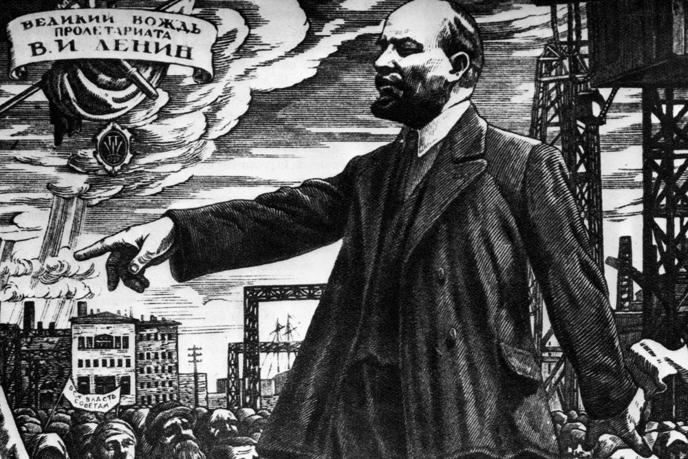 Lenine s'adressant aux ouvriers