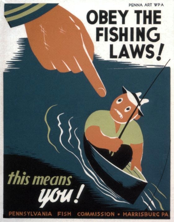 Obey the fishing law USA 1935