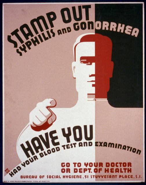 USA 1936 Ecrase la syphillis et la gonorrhee