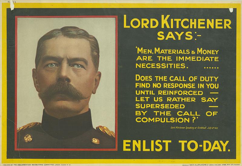 WW1 GB 1915 UK Parliamentary Recruiting Committee Kitchener