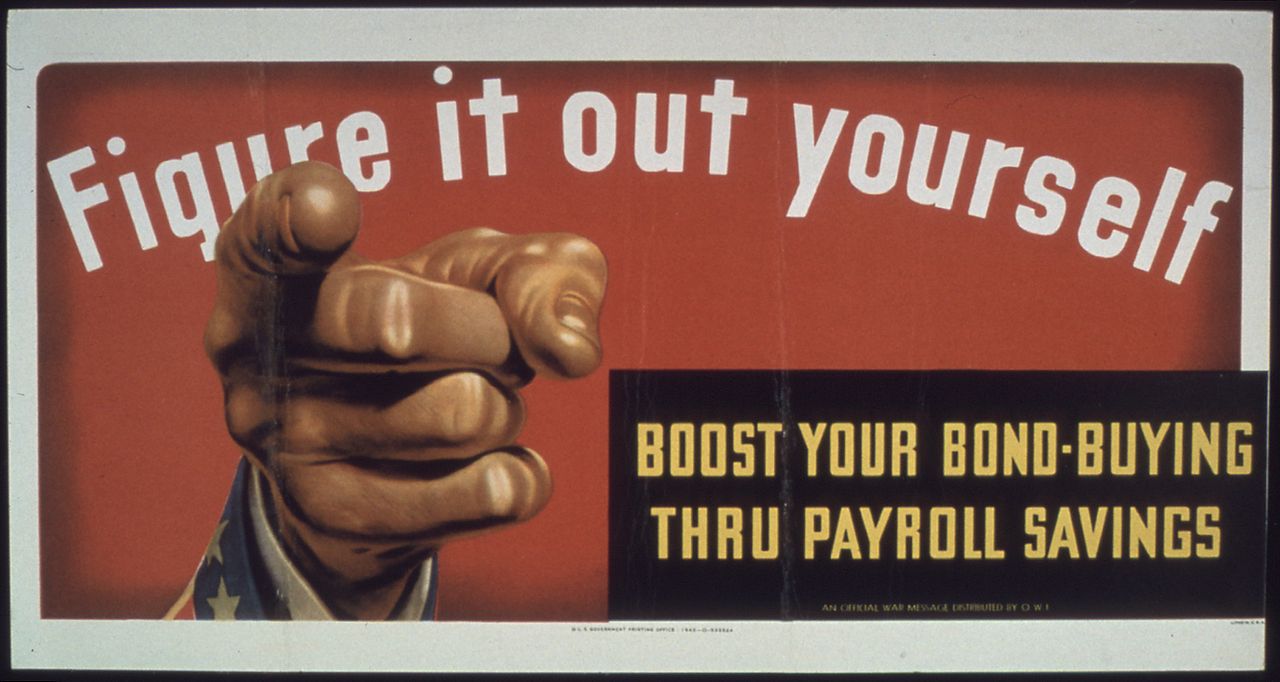 WW2 USA 1941-45 Figure_it_out_Yourself_-_Boost_your_Bond_Buying_thru_Payroll_Savings