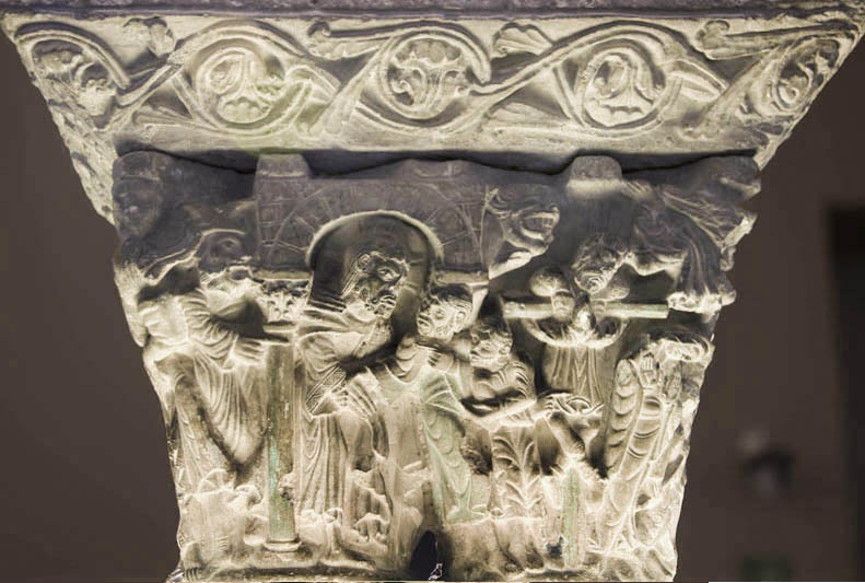 1145 Crucifixion provenant cathedrale, musee de Navarre, pampelune bon larron