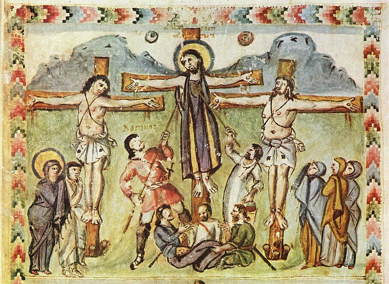 Crucifixion Evangeliaire syriaque de Rabula 586