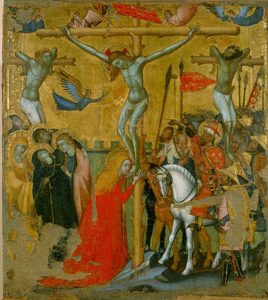 Maitre de la croix des Piani d’Ivrea, Crucifixion 1320 à 1345 Tours, Musee des Beaux-Arts