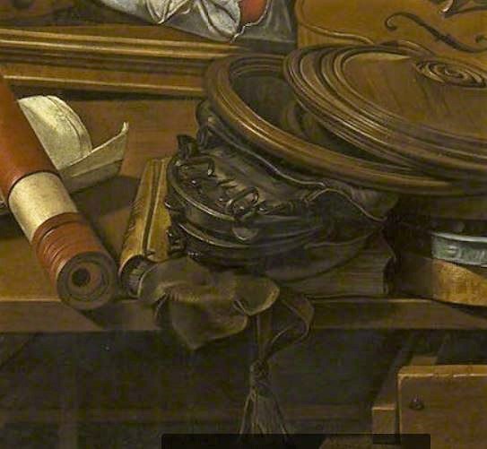 Francesco_Buoneri,_called_Cecco_del_Caravaggio_ Un Musicien vers 1615 National Gallery detail