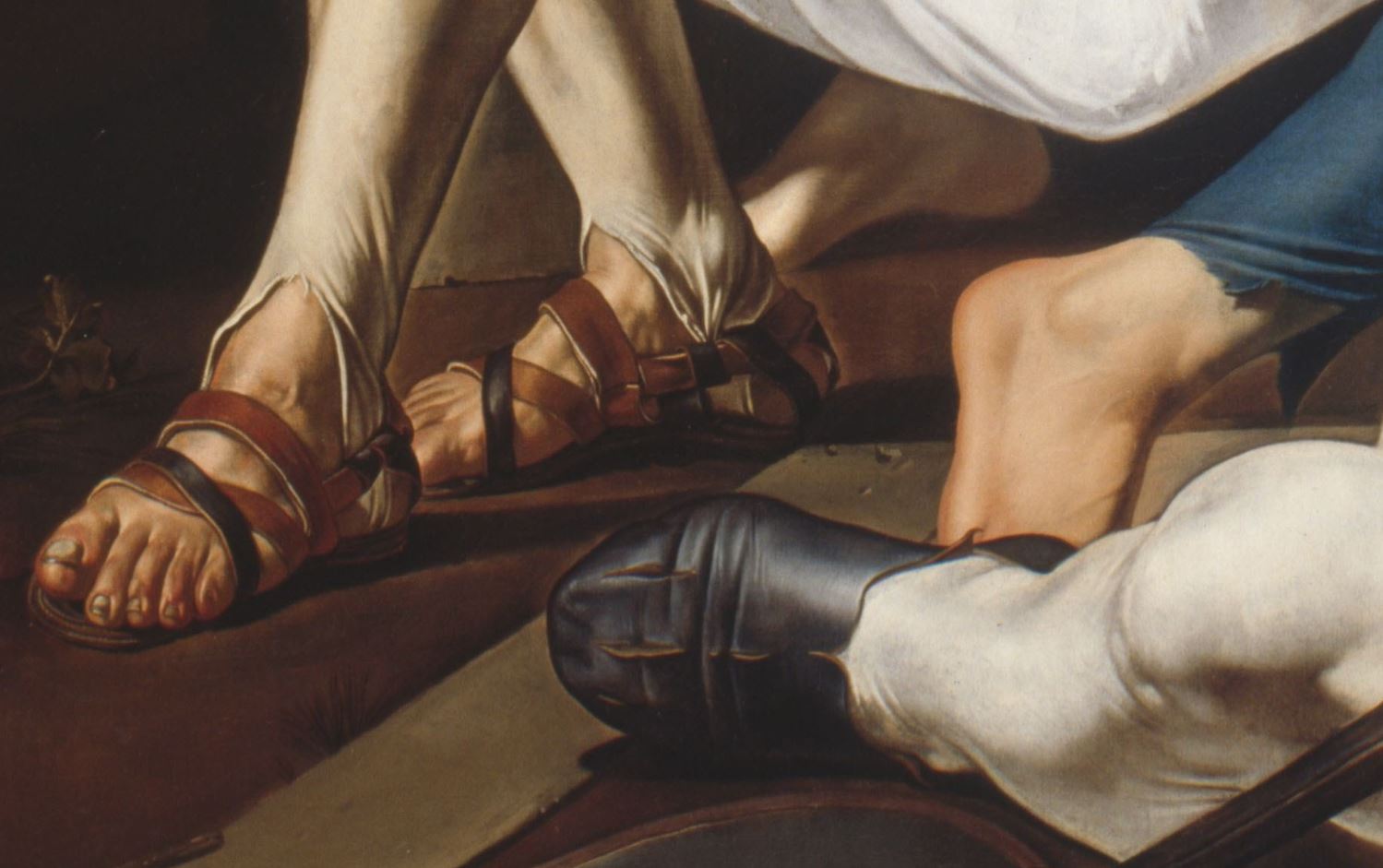 Francesco_Buoneri,_called_Cecco_del_Caravaggio_-_The_Resurrection 1620 Art Institute, Chicago detail pieds