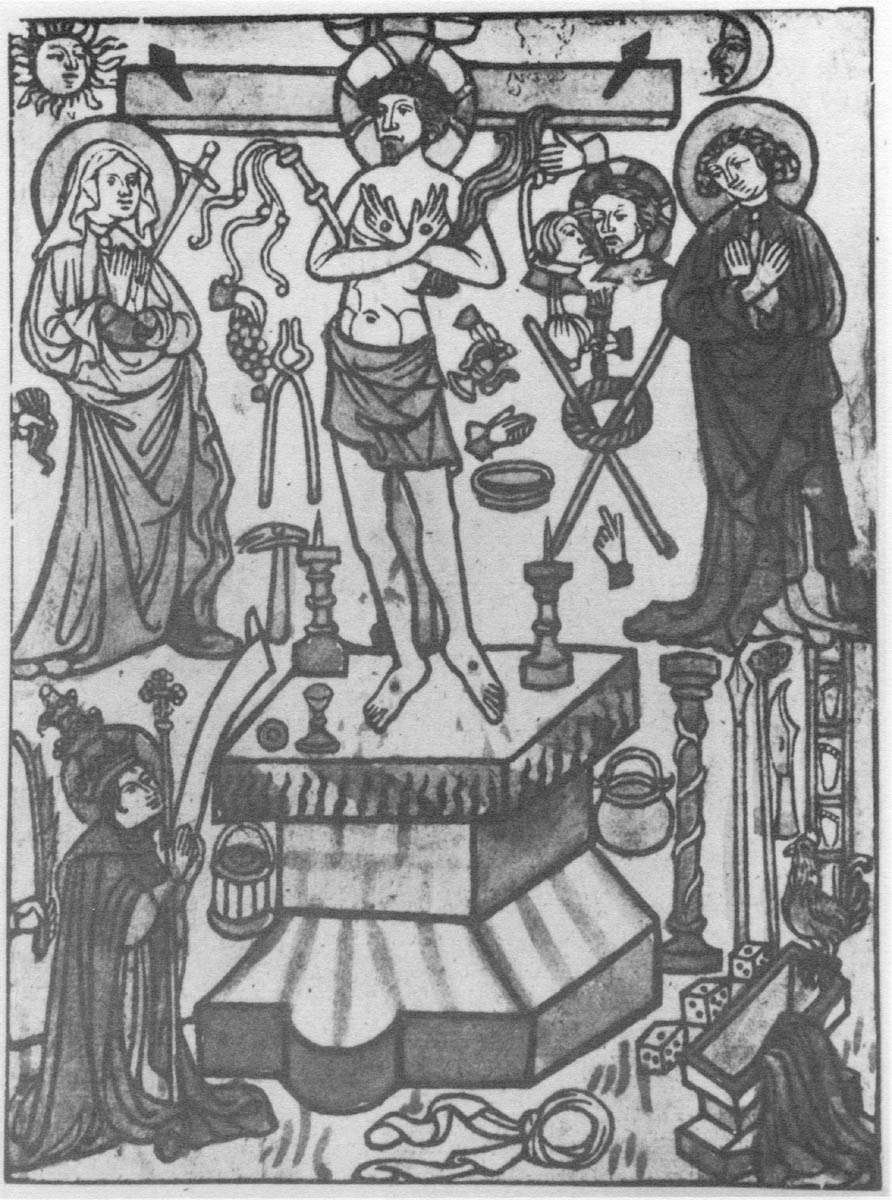 Messe de St Geregoire Gravure sur bois 1410-30