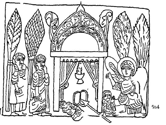 Type syriaque Tetraevangile du Bristish Museum XIIeme G. Millet. Recherches sur l'iconographie de l'Evangile fig 564