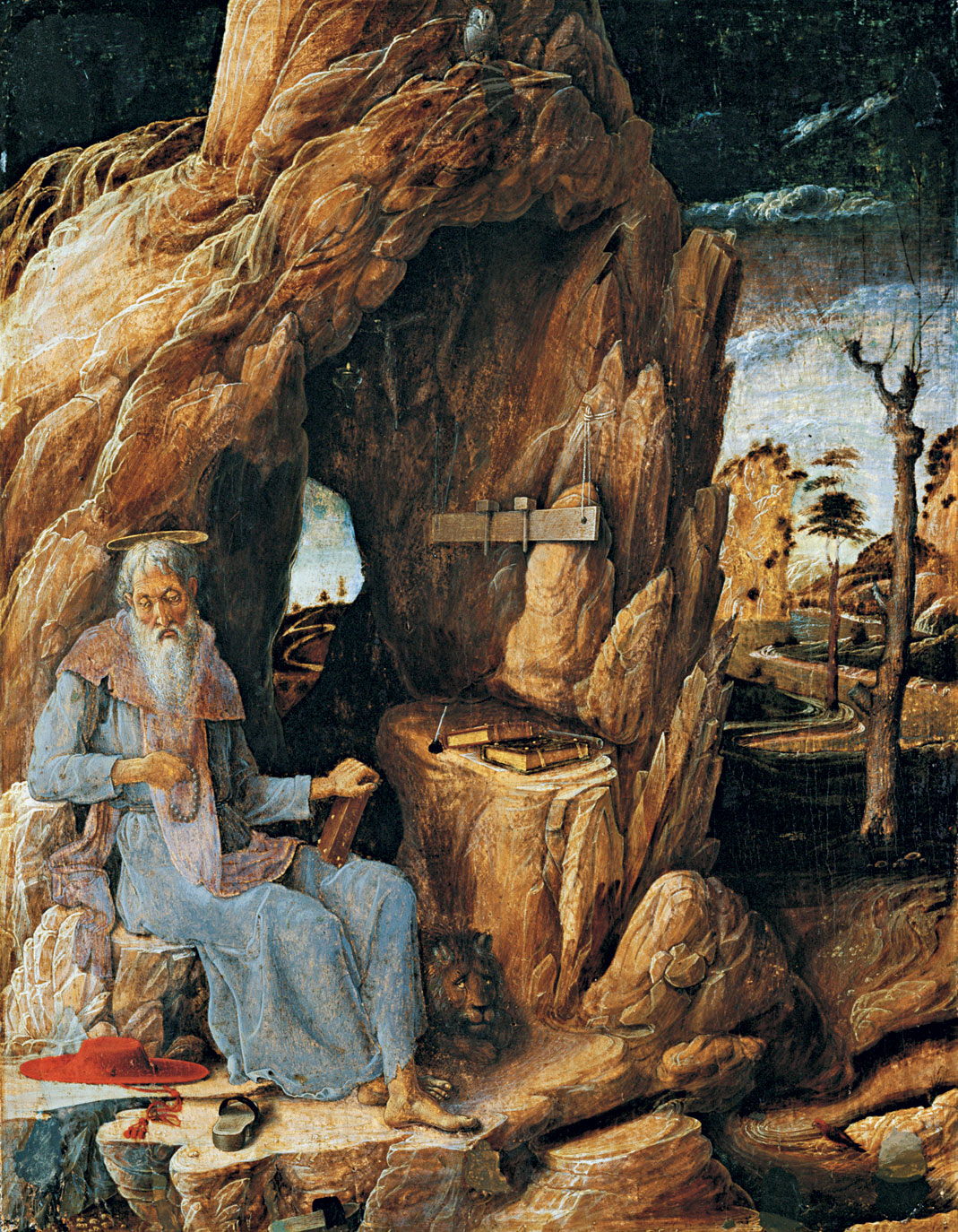Mantegna_-St Jerome au desert 1448-51 Musee d'Art de Sao Paulo