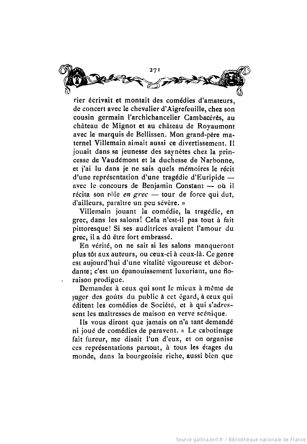 Histoire des theatres de societe Leo Claretie 1906 p 271