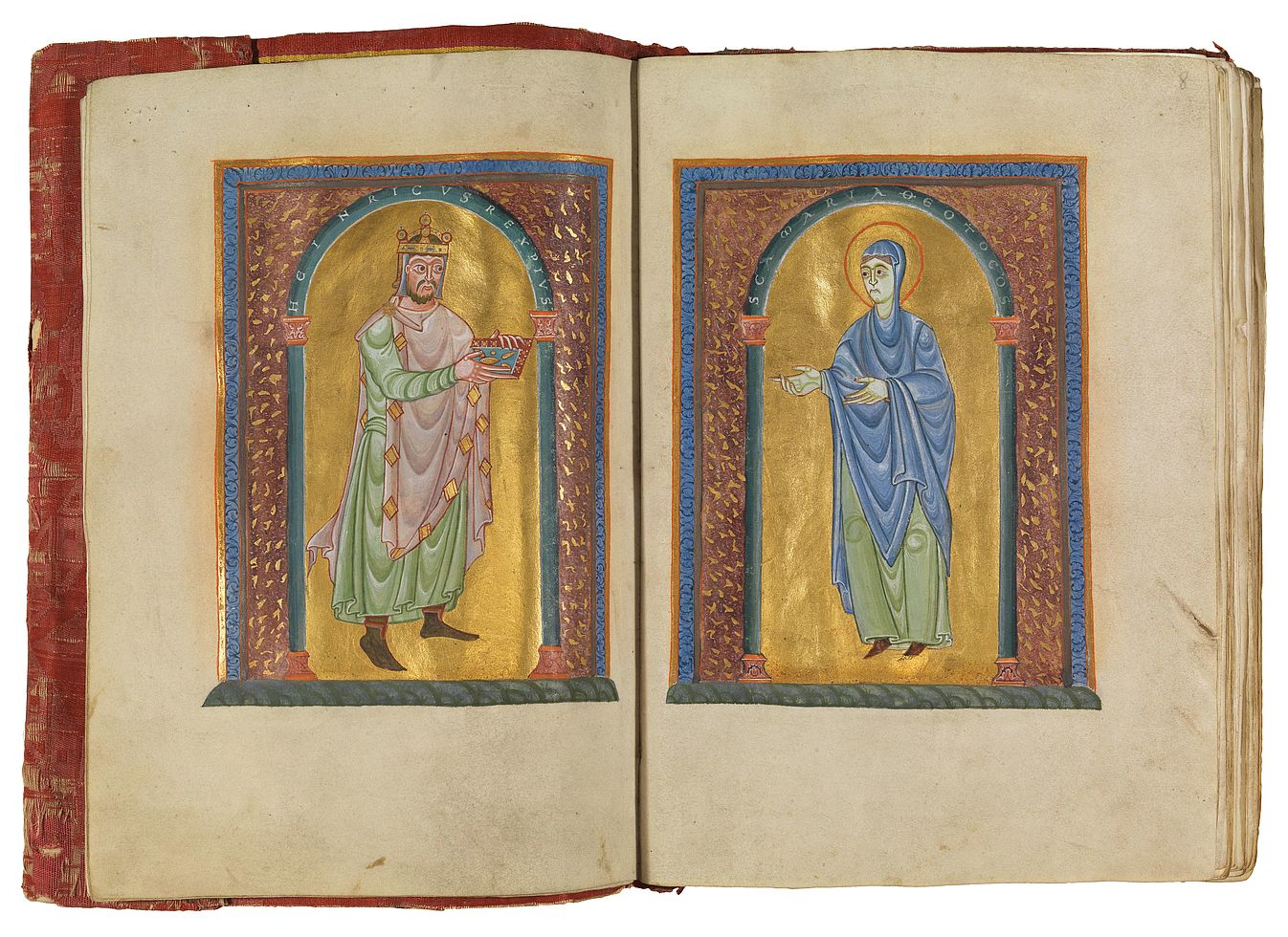 1012 avant Evangile de Henri II Dedicace _Msc.Bibl.95_Bl.7v-8r_Staatsbibliothek Bamberg