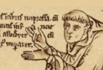 1250-59 L'artiste Matthew le Parisien en prieres manuscript of the Historia Anglorum fait a St Albans BL Royal 14 C VII, f. 6 mains