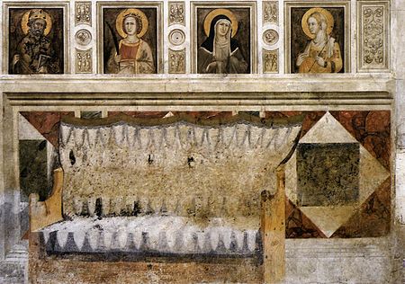 1330 ca Pietro Lorenzetti-Banca vuota Transept gauche de la basilique inférieure