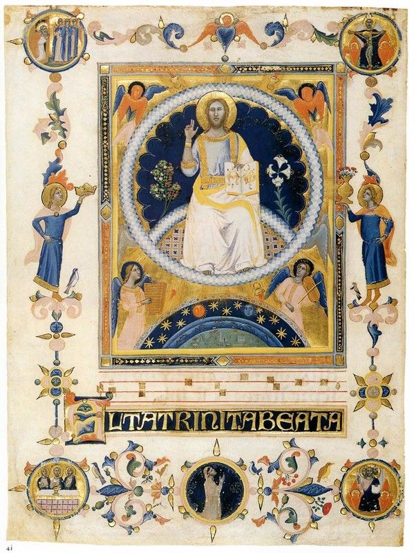 1340 ca, Laudario of the Compagnia di Sant’Agnese , Florence, MS M.742r, Morgan Library