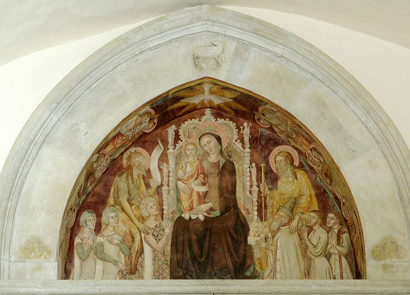 1397 ca St Bruno et la reine Jeanne D'anjou St Jacques avec Giocomo Arcucci Certosa di San Giacomo a Capri