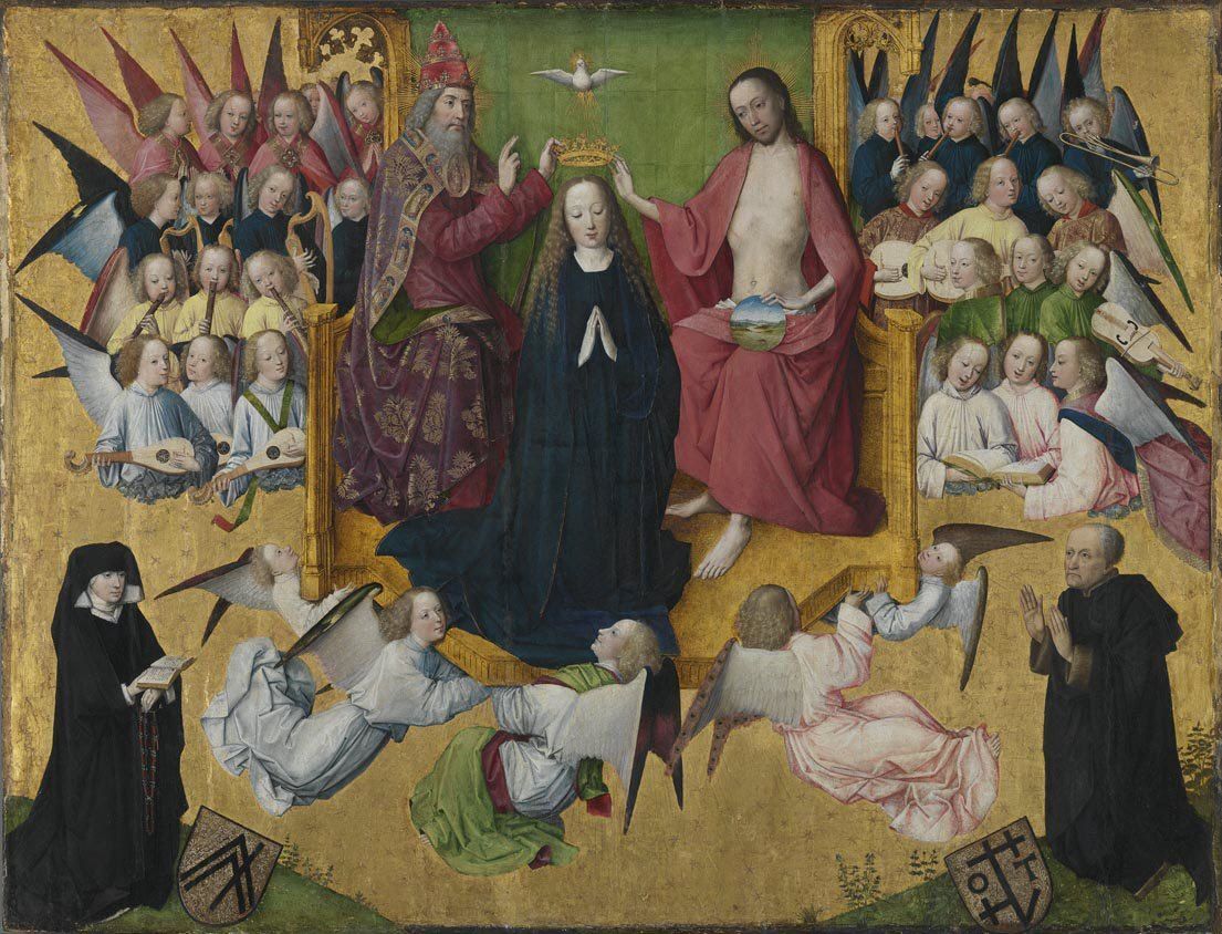 1464 Maitre_de_la_Passion_de_Lyversberg coronation Alte Pinakothek,
