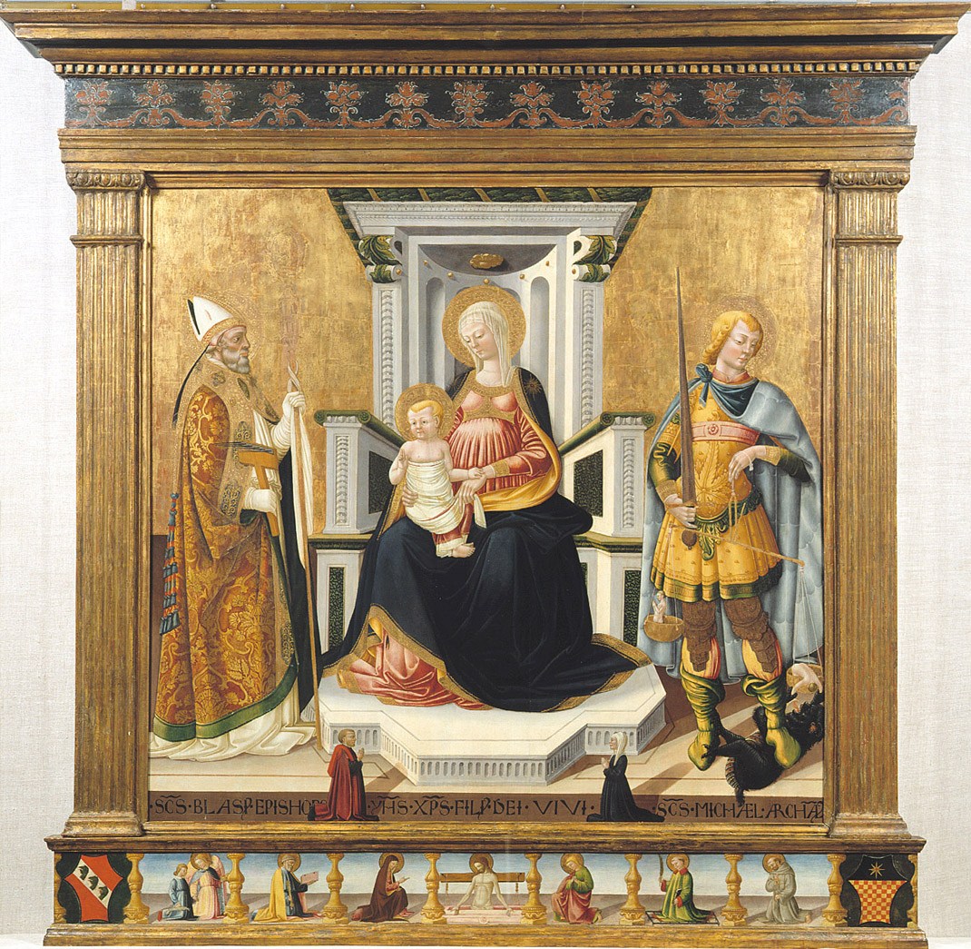 1475 Neri di Bicci, san Biagio, san Michele Arcangelo e donatori, Montreal Museum of Fine Arts