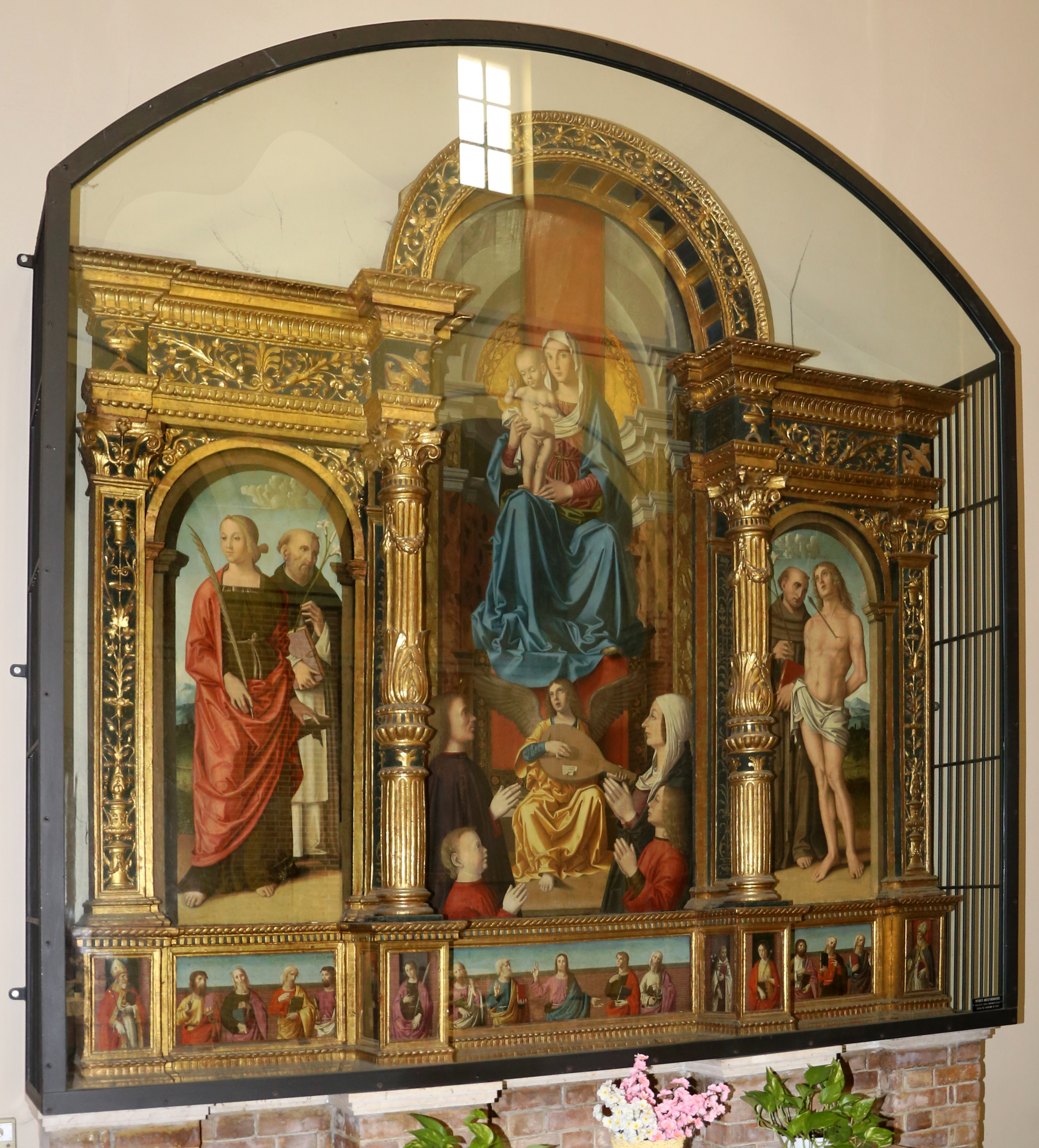 1486 Marco_palmezzano,_trittico famiglia Accorzi Chiesa di San Biagio (Forlì)