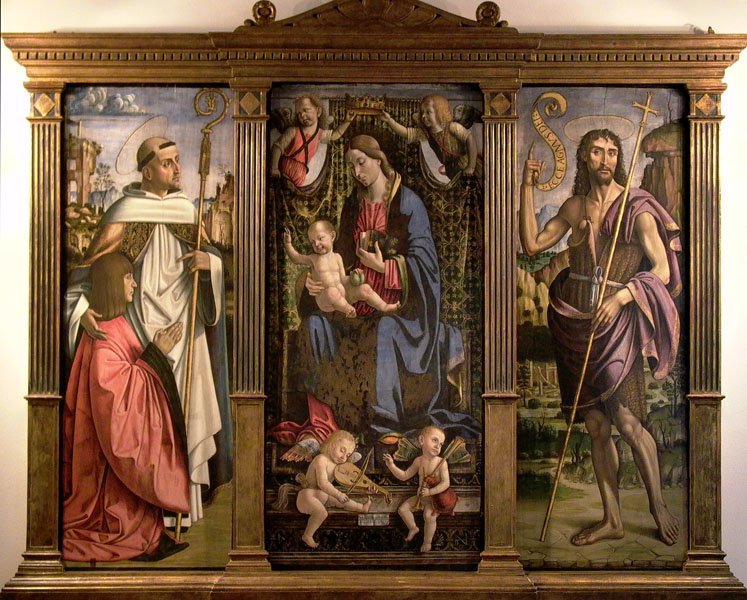 1499 Macrino d'Alba Saint Bernard et abbe Annibale Paleologo, St jean Baptiste PALAZZO VESCOVILE tortonaAbbazia di Lucedio