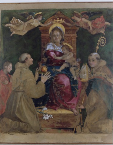 1500-60 Alfani Domenico, sant'Antonio da Padova, san Ludovico di Tolosa, angeli e donatore Pinacoteca Comunale, Terni