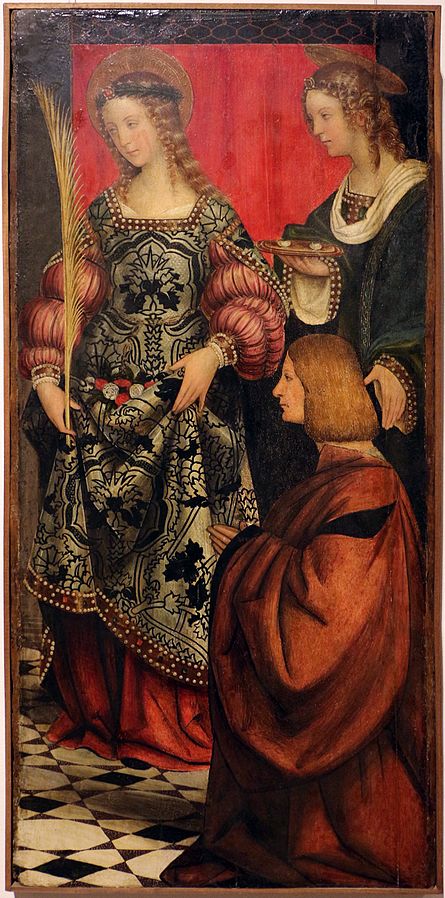 1503 Girolamo_giovenone,_ss._dorotea_e_lucia_con_un_devoto Pinacoteca del Castello Sforzesco