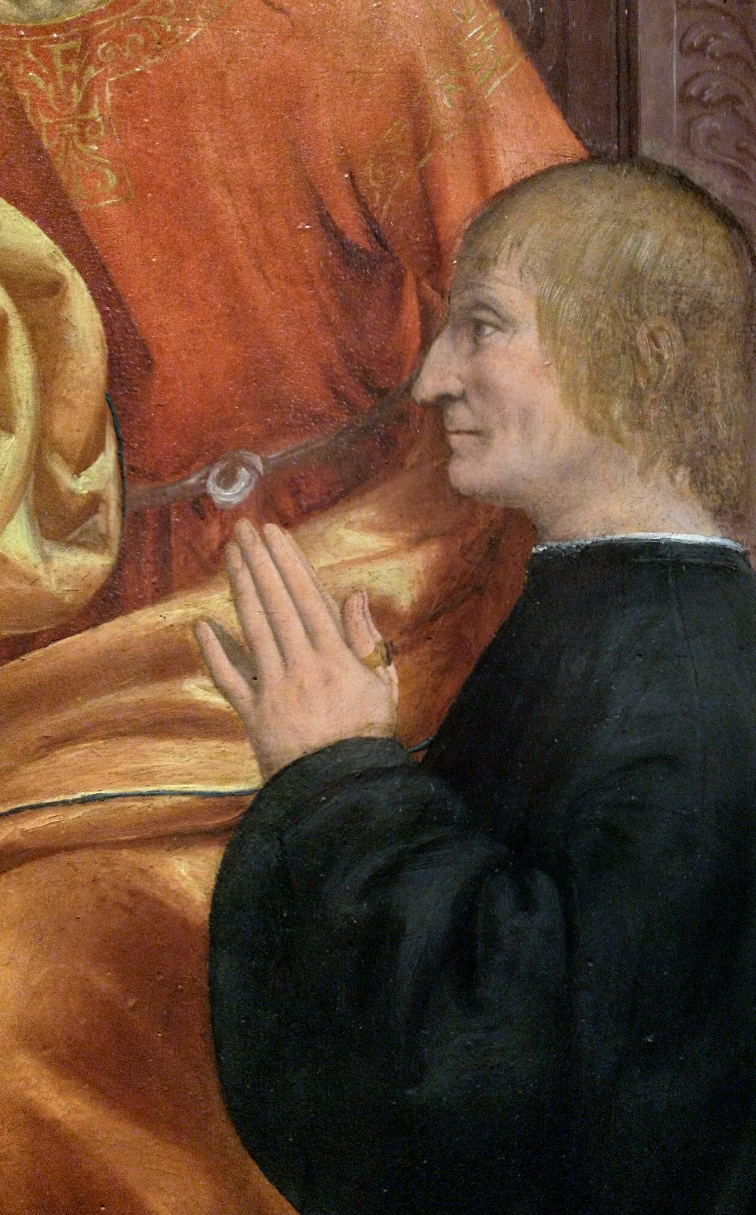 1515-1518 Zenale-Pala-Busti Brera Milan Antonio Busti St. Jacques and St. Philip detail2