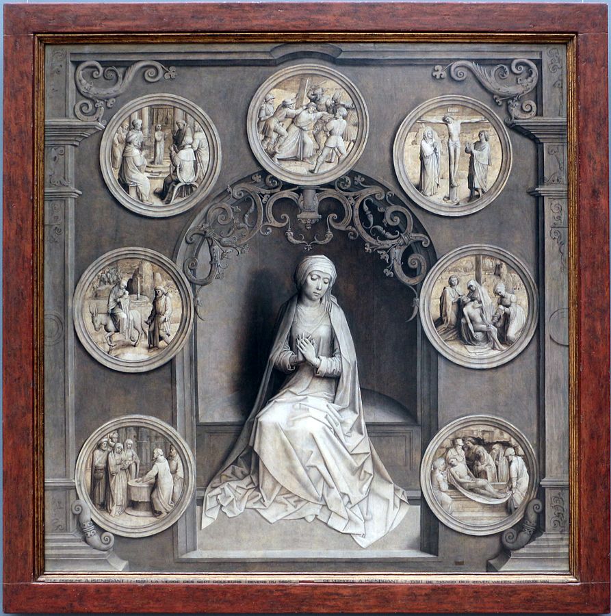 1521 Adrien Isenbrant diptyque de la Vierge des Sept Douleurs eglise Notre-Dame de Bruges revers gauche