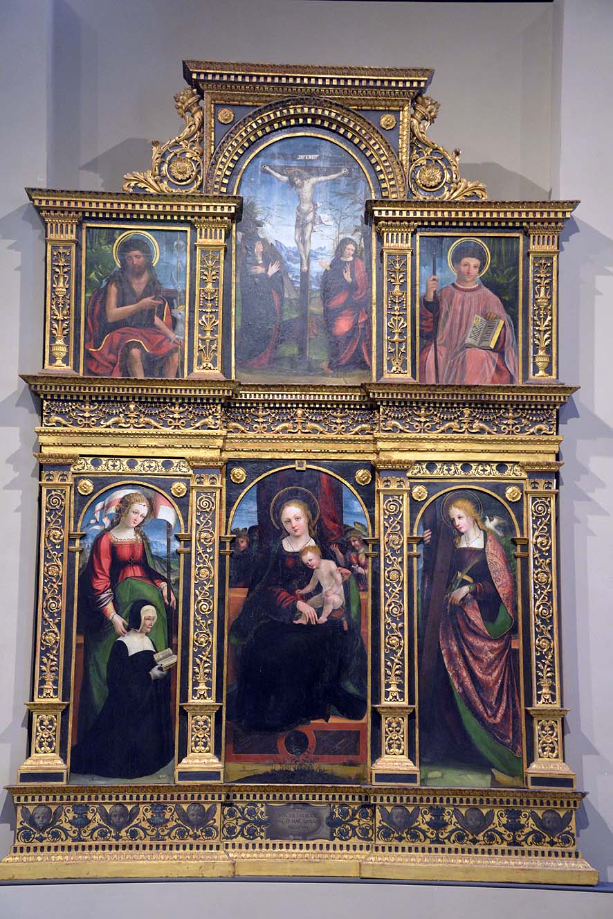 1525 ca Pietro Grammorseo et Gandolfino sant'Orsola; sant'Eulalia; san Giovanni Battista; san Giulio polyptique de la cathédrale de Asti Palazzo Madama Turin ensemble