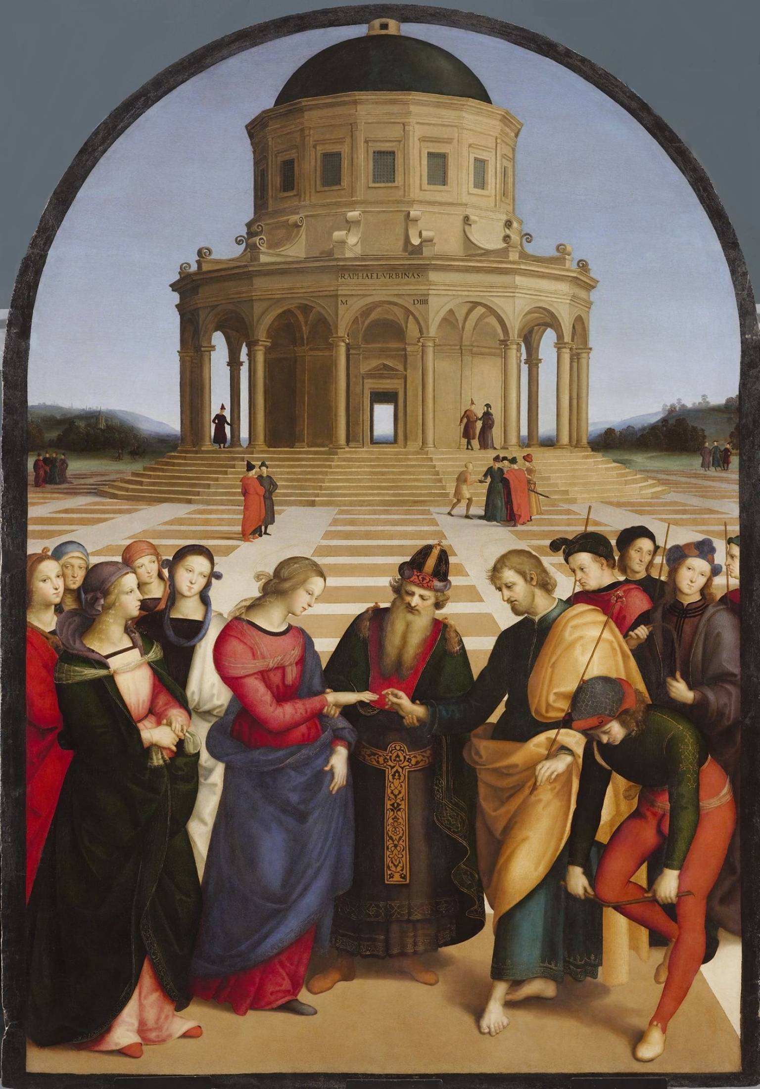 Raffaello, Mariage de la Vierge 1504 Pinacoteca di Brera Milano